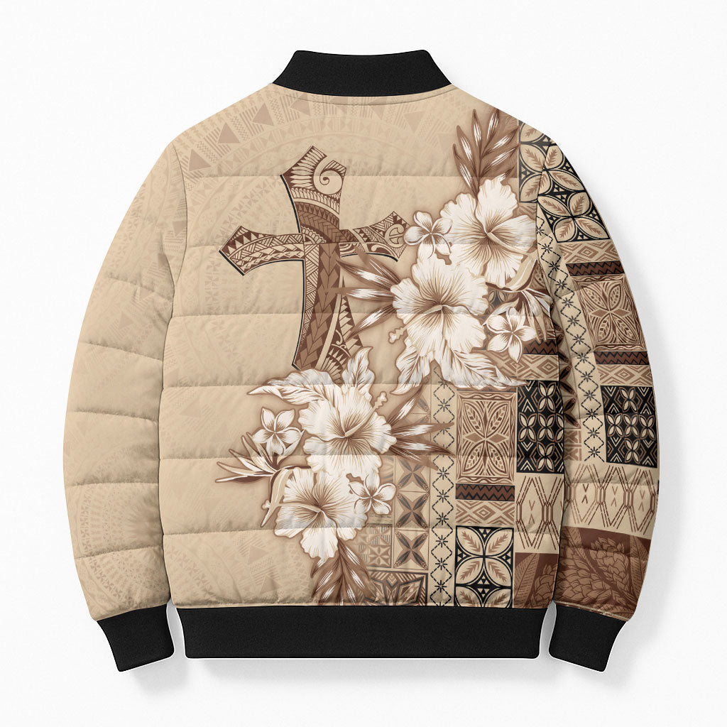Samoa AIGA Mamanu Siapo Malu Motifs Bomber Puffer Jacket