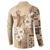 Samoa AIGA Mamanu Siapo Malu Motifs Button Sweatshirt LT7 - Polynesian Pride