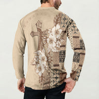 Samoa AIGA Mamanu Siapo Malu Motifs Button Sweatshirt LT7 - Polynesian Pride