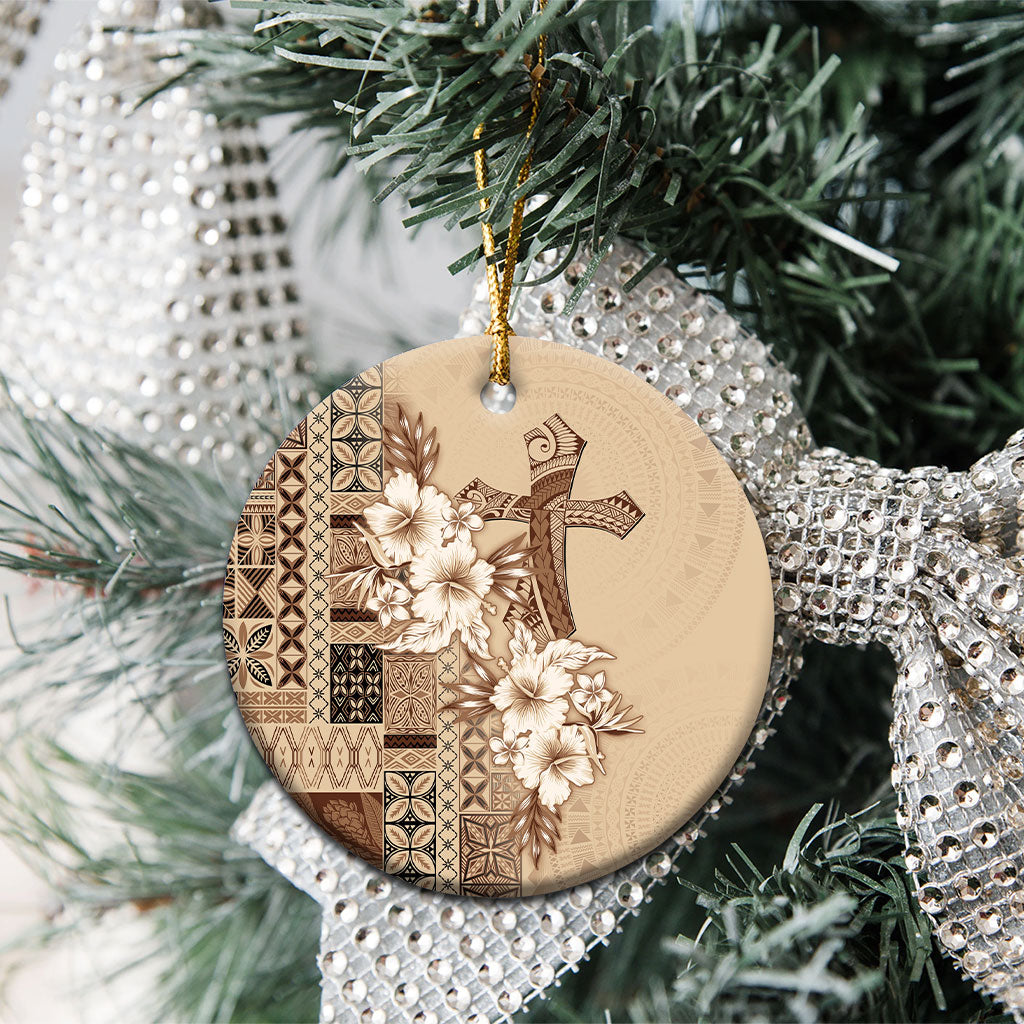 Samoa AIGA Mamanu Siapo Malu Motifs Ceramic Ornament LT7 - Polynesian Pride