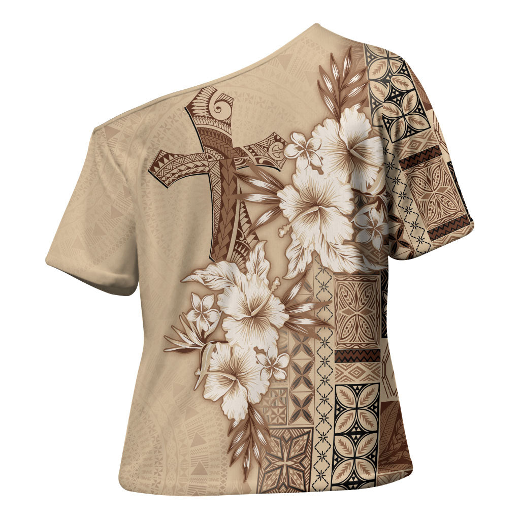 Samoa AIGA Mamanu Siapo Malu Motifs Cross Shoulder Shirt