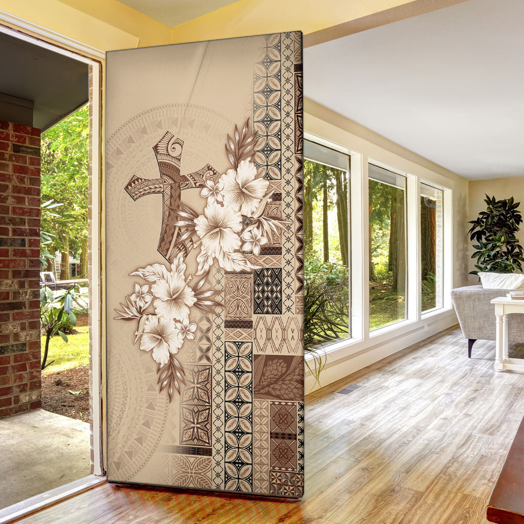 Samoa AIGA Mamanu Siapo Malu Motifs Door Cover LT7 - Polynesian Pride