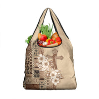 Samoa AIGA Mamanu Siapo Malu Motifs Grocery Bag LT7 1-pack One Size Beige - Polynesian Pride