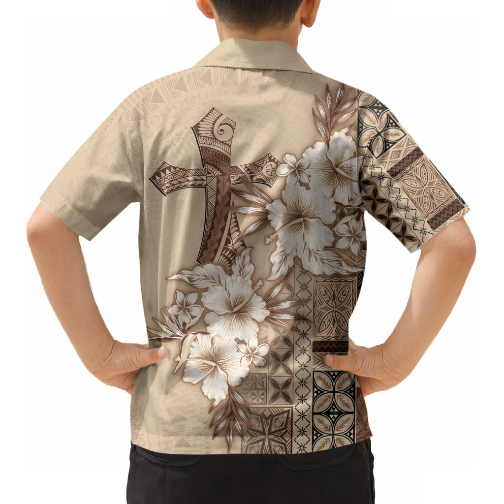 Samoa AIGA Mamanu Siapo Malu Motifs Kid Hawaiian Shirt LT7 - Polynesian Pride