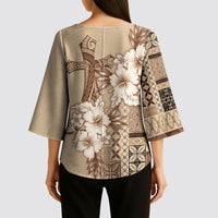 Samoa AIGA Mamanu Siapo Malu Motifs Kimono Sleeve Blouse LT7 - Polynesian Pride