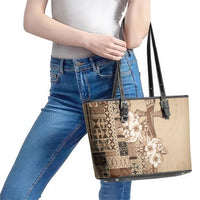 Samoa AIGA Mamanu Siapo Malu Motifs Leather Tote Bag LT7 - Polynesian Pride
