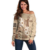 Samoa AIGA Mamanu Siapo Malu Motifs Off Shoulder Sweater