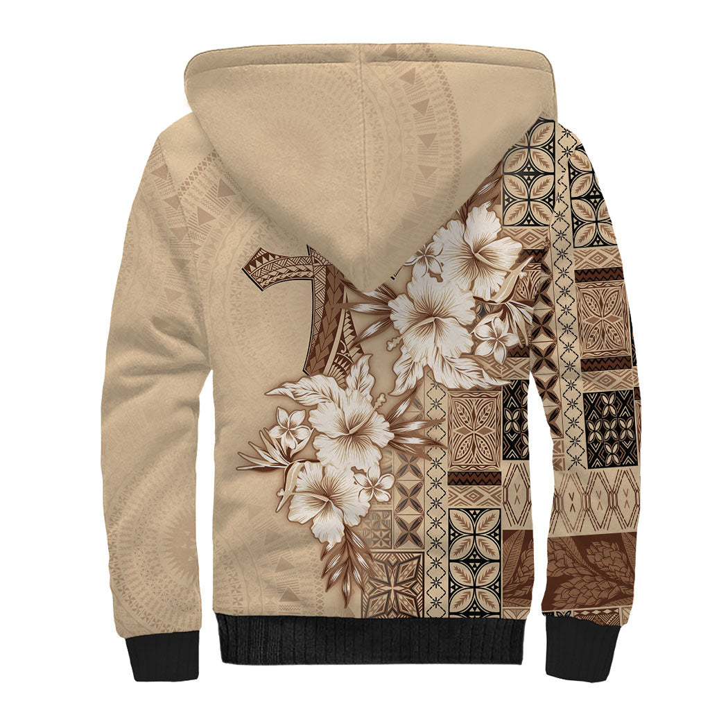 Samoa AIGA Mamanu Siapo Malu Motifs Sherpa Hoodie LT7 - Polynesian Pride