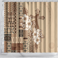 Samoa AIGA Mamanu Siapo Malu Motifs Shower Curtain LT7 - Polynesian Pride