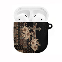 Samoa AIGA Mamanu Siapo Malu Motifs AirPods Case Black Ver LT7 Black - Polynesian Pride