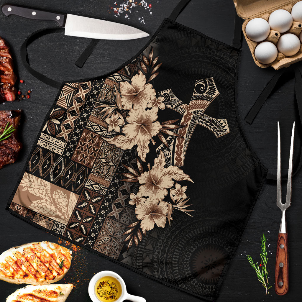 Samoa AIGA Mamanu Siapo Malu Motifs Apron Black Ver LT7 Black - Polynesian Pride