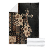 Samoa AIGA Mamanu Siapo Malu Motifs Blanket Black Ver LT7 - Polynesian Pride
