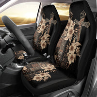 Samoa AIGA Mamanu Siapo Malu Motifs Car Seat Cover Black Ver LT7 - Polynesian Pride