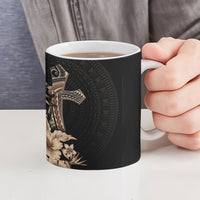 Samoa AIGA Mamanu Siapo Malu Motifs Ceramic Mug Black Ver LT7 - Polynesian Pride