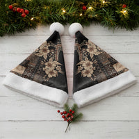Samoa AIGA Mamanu Siapo Malu Motifs Christmas Santa Hat Black Ver LT7 - Polynesian Pride