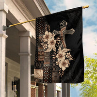 Samoa AIGA Mamanu Siapo Malu Motifs Garden Flag Black Ver LT7 House Flag Black - Polynesian Pride