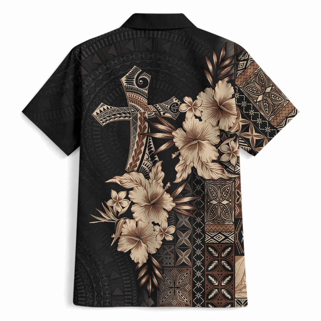 Samoa AIGA Mamanu Siapo Malu Motifs Hawaiian Shirt Black Ver LT7 - Polynesian Pride