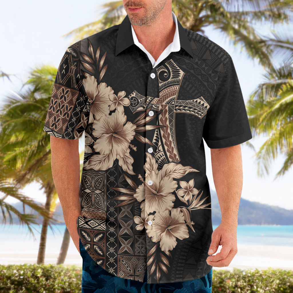 Samoa AIGA Mamanu Siapo Malu Motifs Hawaiian Shirt Black Ver LT7 - Polynesian Pride