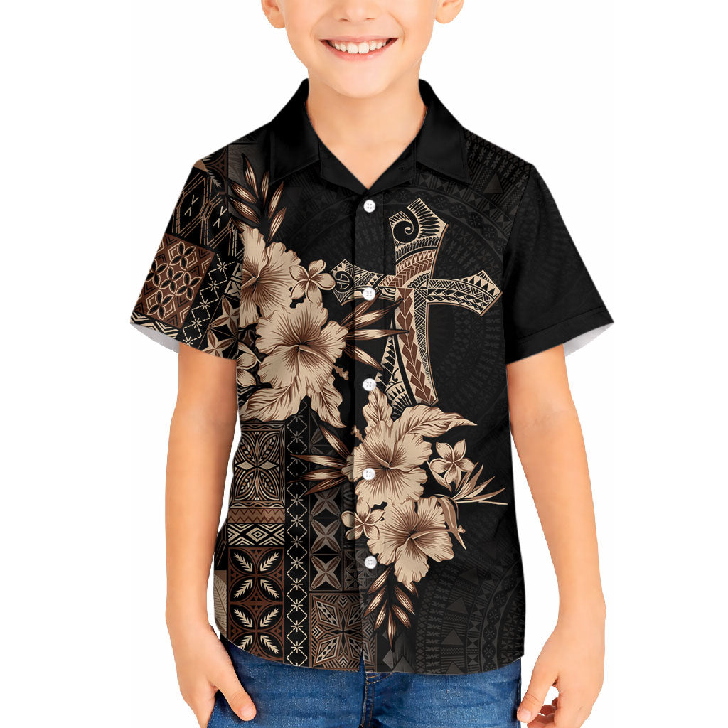 Samoa AIGA Mamanu Siapo Malu Motifs Hawaiian Shirt Black Ver LT7 - Polynesian Pride