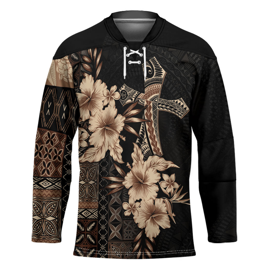 Samoa AIGA Mamanu Siapo Malu Motifs Hockey Jersey Black Ver