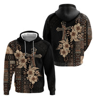 Samoa AIGA Mamanu Siapo Malu Motifs Hoodie Black Ver LT7 - Polynesian Pride