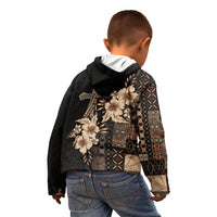 Samoa AIGA Mamanu Siapo Malu Motifs Kid Hoodie Black Ver LT7 - Polynesian Pride