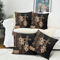 Samoa AIGA Mamanu Siapo Malu Motifs Pillow Cover Black Ver LT7 - Polynesian Pride
