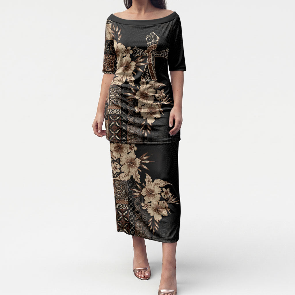 Samoa AIGA Mamanu Siapo Malu Motifs Puletasi Black Ver