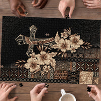 Samoa AIGA Mamanu Siapo Malu Motifs Puzzle Black Ver LT7 - Polynesian Pride