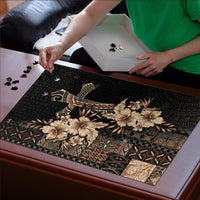 Samoa AIGA Mamanu Siapo Malu Motifs Puzzle Black Ver LT7 - Polynesian Pride