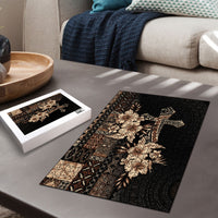Samoa AIGA Mamanu Siapo Malu Motifs Puzzle Black Ver LT7 - Polynesian Pride
