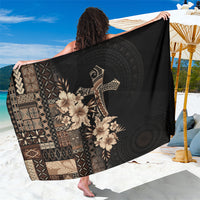 Samoa AIGA Mamanu Siapo Malu Motifs Sarong Black Ver LT7 One Size 44 x 66 inches Black - Polynesian Pride