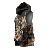 Samoa AIGA Mamanu Siapo Malu Motifs Sleeveless Hoodie Black Ver LT7 - Polynesian Pride