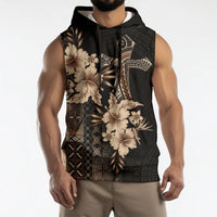 Samoa AIGA Mamanu Siapo Malu Motifs Sleeveless Hoodie Black Ver LT7 - Polynesian Pride