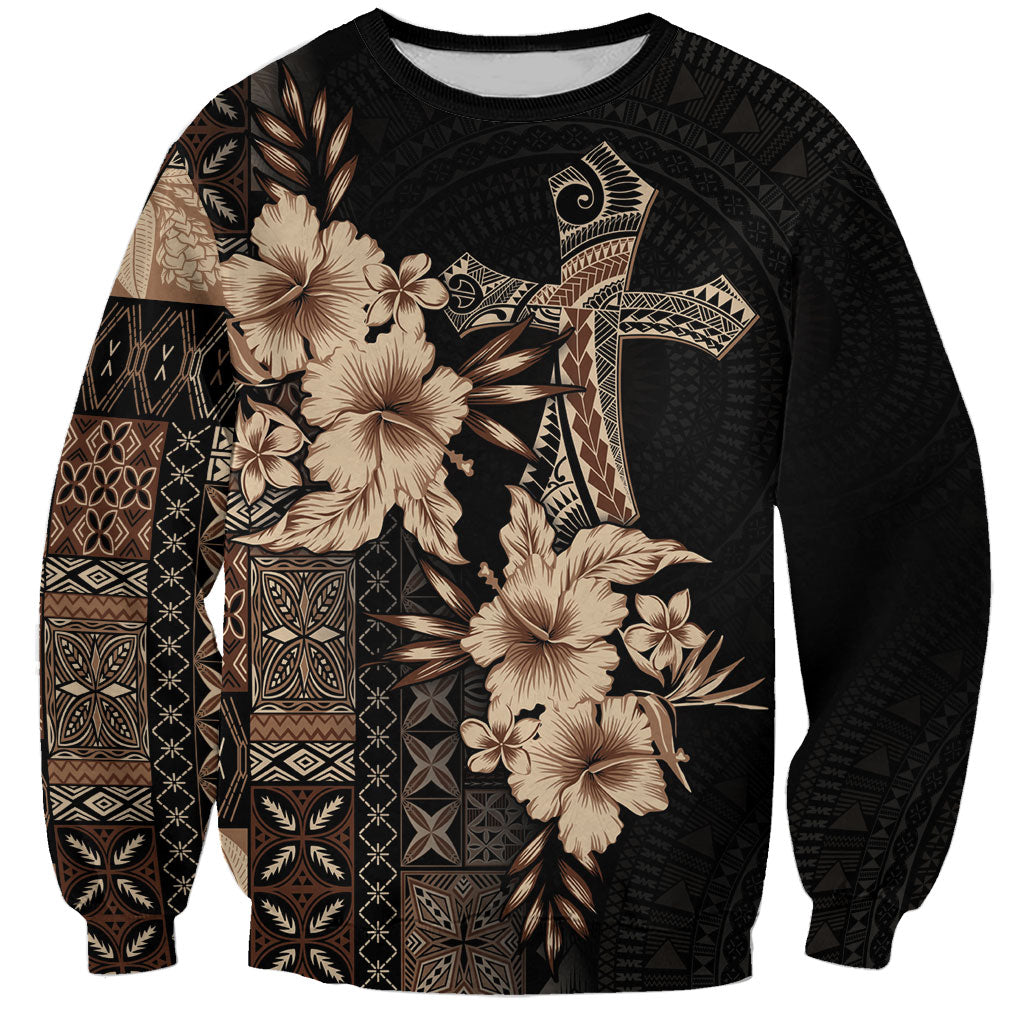 Samoa AIGA Mamanu Siapo Malu Motifs Sweatshirt Black Ver