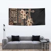 Samoa AIGA Mamanu Siapo Malu Motifs Tapestry Black Ver LT7 - Polynesian Pride