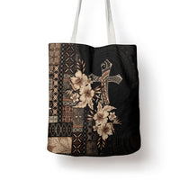 Samoa AIGA Mamanu Siapo Malu Motifs Tote Bag Black Ver LT7 - Polynesian Pride