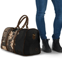 Samoa AIGA Mamanu Siapo Malu Motifs Travel Bag Black Ver LT7 - Polynesian Pride