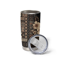 Samoa AIGA Mamanu Siapo Malu Motifs Tumbler Cup Black Ver LT7 - Polynesian Pride