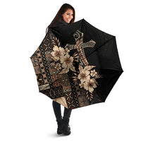 Samoa AIGA Mamanu Siapo Malu Motifs Umbrella Black Ver LT7 - Polynesian Pride