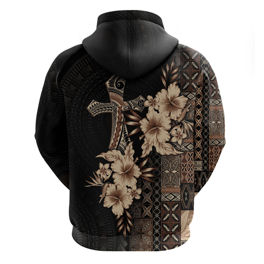 Samoa AIGA Mamanu Siapo Malu Motifs Zip Hoodie Black Ver LT7 - Polynesian Pride