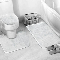 Samoa AIGA Mamanu Siapo Malu Motifs Bathroom Set Lotu a Tamaiti White Ver LT7 Mat Set Only (3 pcs) One Size White - Polynesian Pride