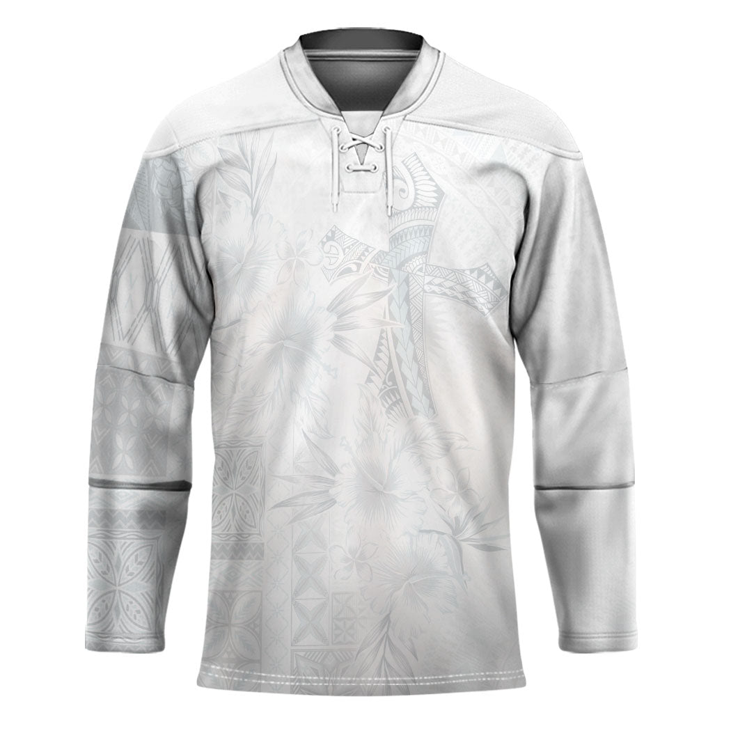 Samoa AIGA Mamanu Siapo Malu Motifs Hockey Jersey Lotu a Tamaiti White Ver