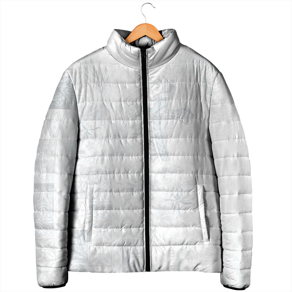 Samoa AIGA Mamanu Siapo Malu Motifs Padded Jacket Lotu a Tamaiti White Ver LT7 - Polynesian Pride