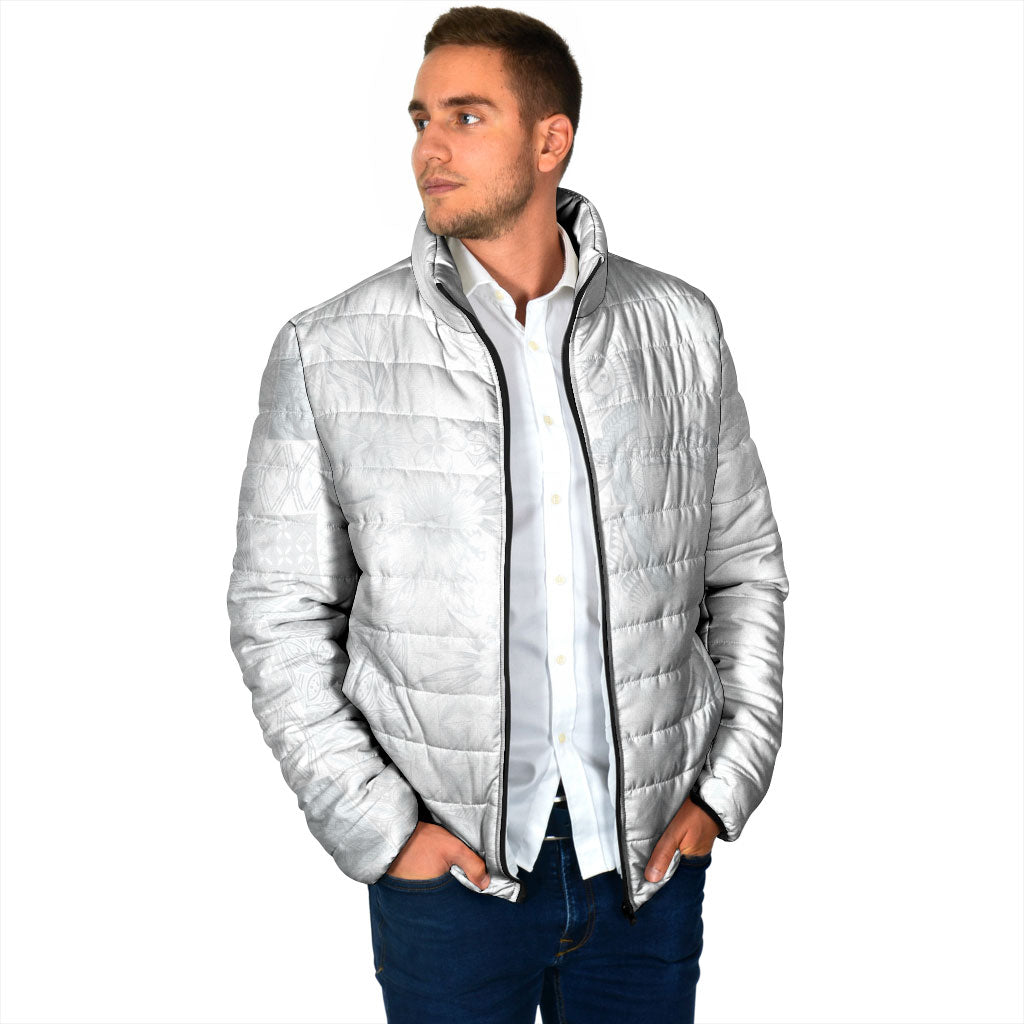 Samoa AIGA Mamanu Siapo Malu Motifs Padded Jacket Lotu a Tamaiti White Ver LT7 - Polynesian Pride