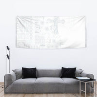 Samoa AIGA Mamanu Siapo Malu Motifs Tapestry Lotu a Tamaiti White Ver LT7 - Polynesian Pride