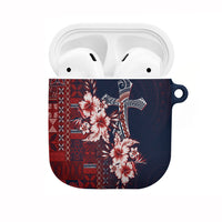 Samoa AIGA Mamanu Siapo Malu Motifs AirPods Case Flag Color LT7 Navy Blue - Polynesian Pride