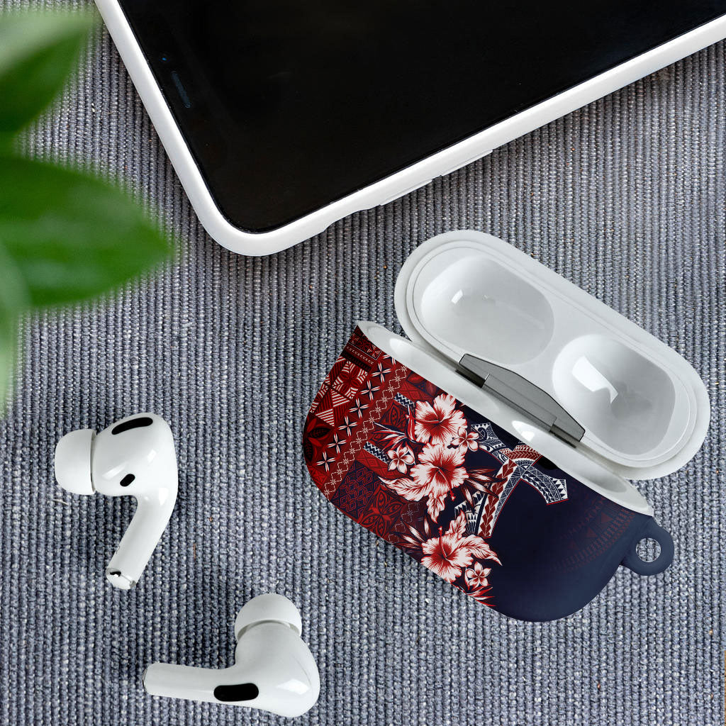 Samoa AIGA Mamanu Siapo Malu Motifs AirPods Case Flag Color LT7 - Polynesian Pride