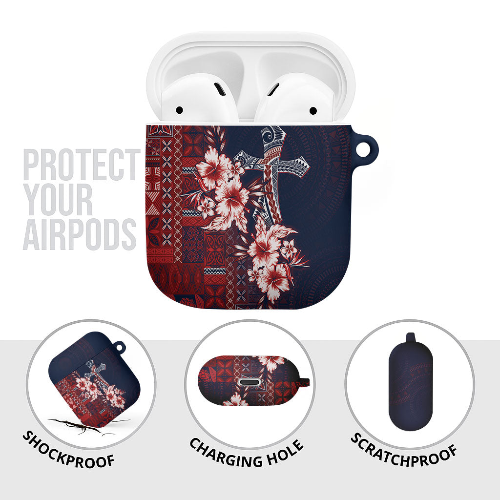 Samoa AIGA Mamanu Siapo Malu Motifs AirPods Case Flag Color LT7 - Polynesian Pride