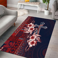 Samoa AIGA Mamanu Siapo Malu Motifs Area Rug Flag Color LT7 - Polynesian Pride